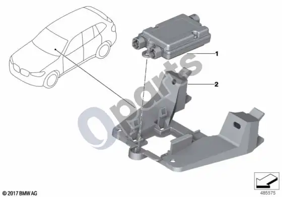 BMW X4 G02 USB šakotuvas – schema
