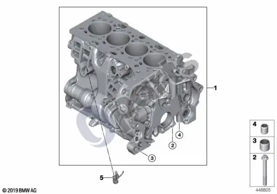 BMW X4 G02 variklio blokas – schema