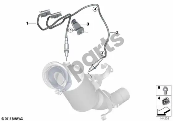 BMW X4 G02 lambda zondo tvirtinimo detalės – schema