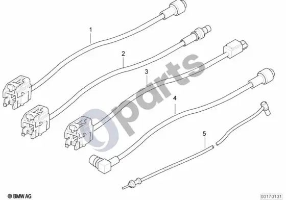 BMW X5 E53 antenos kabelis, garso/vaizdo – schema