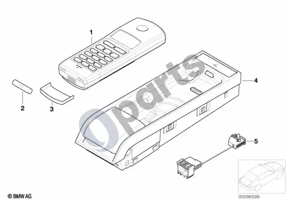 BMW X5 E53 atskiros dalys cordless, centrinė konsolė – schema