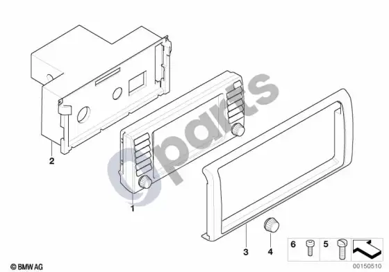 BMW X5 E53 borto monitorius, plataus formato – schema