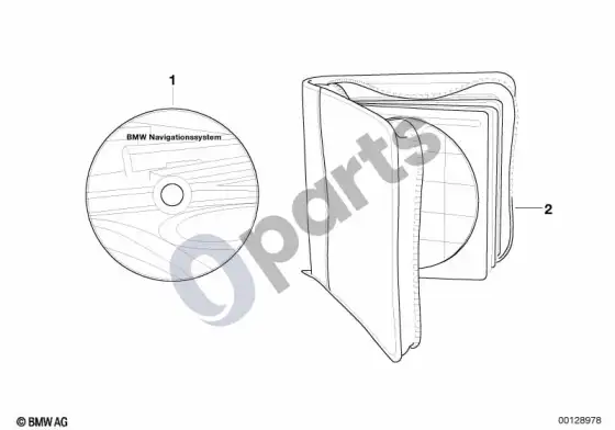 BMW X5 E53 CD navigacijos gatvių žemėlapis – schema