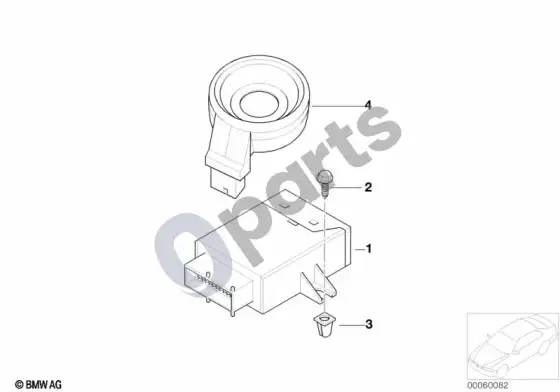 BMW X5 E53 EWS valdymo blokas/siųstuvo-imtuvo modulis/laikiklis – schema