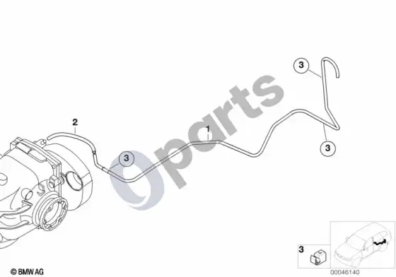 BMW X5 E53 galutinė pavara, vėdinimas – schema