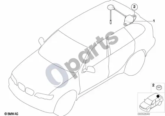 BMW X5 E53 GPS antena – schema