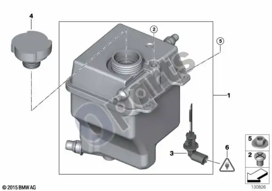 BMW X5 E53 išsiplėtimo bakelis – schema