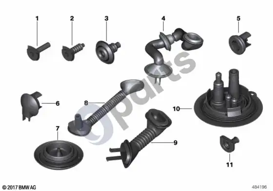 BMW X5 E53 įvairios kabelių movos – schema