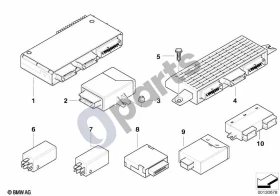 BMW X5 E53 kėbulo valdymo blokai ir moduliai – schema