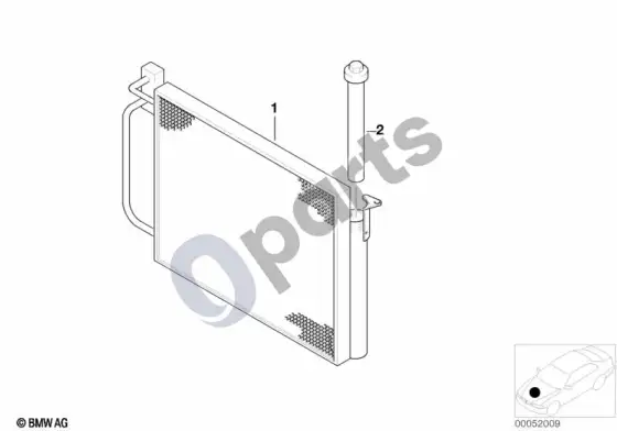 BMW X5 E53 kondicionieriaus kondensatorius – schema