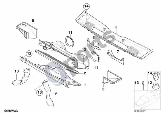 BMW X5 E53 mikrofiltras – schema