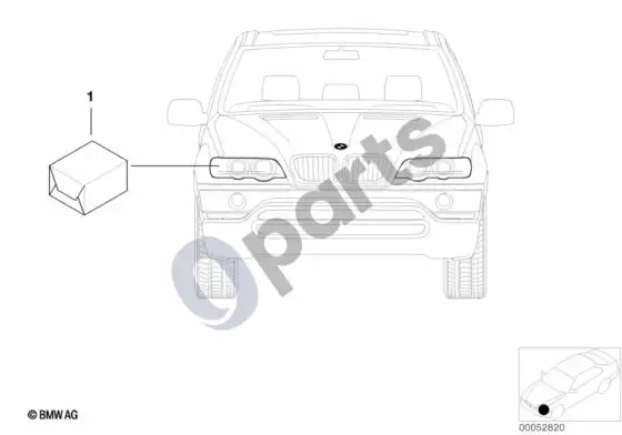 BMW X5 E53 montavimo komplektas, ksenoniniai žibintai – schema