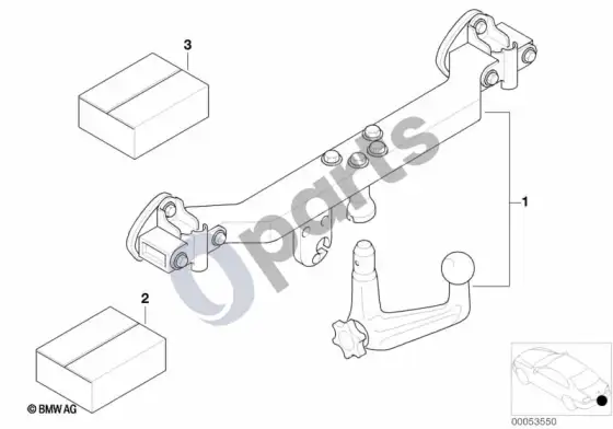 BMW X5 E53 nuimamo vilkimo kablio papildomo montavimo komplektas – schema