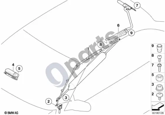 BMW X5 E53 oro pagalvė – schema