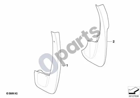 BMW X5 E53 purvasaugiai – schema