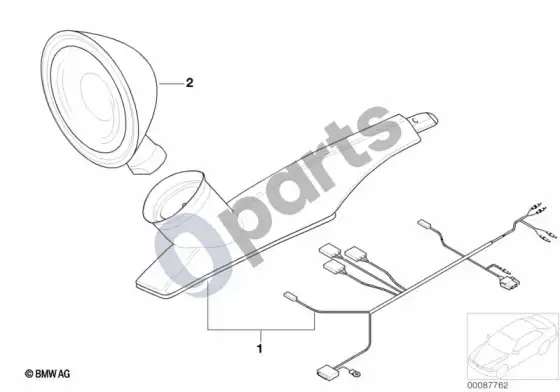 BMW X5 E53 stogas, papildomas žibintas – schema