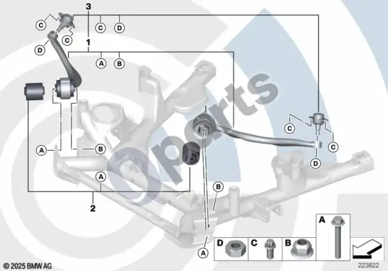 BMW X5 E53 remonto komplektas, įtempimo traukė / value line – schema