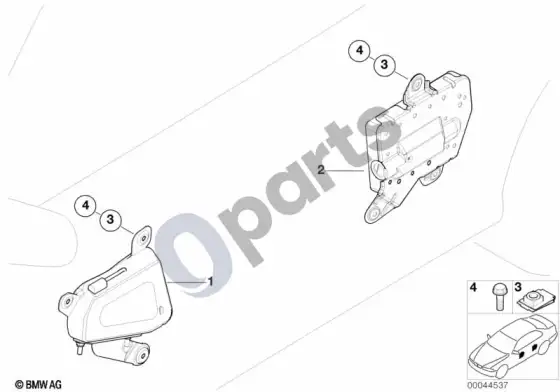 BMW X5 E53 šoninė oro pagalvė – schema