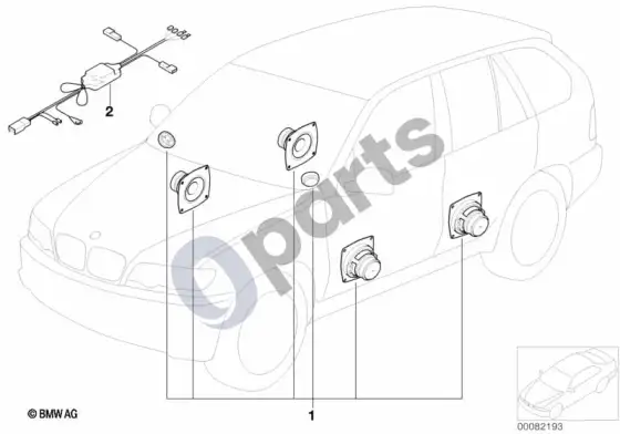 BMW X5 E53 sound modul sistema – schema