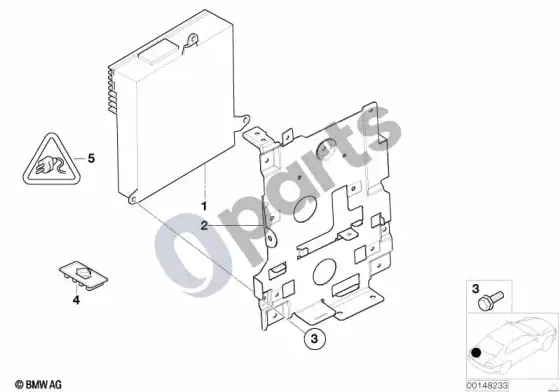 BMW X5 E53 stiprintuvas / laikiklis, hi-fi sistema – schema