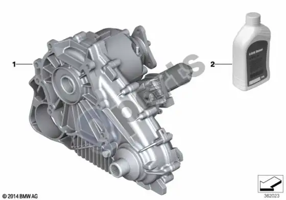 BMW X5 E53 išdalijimo dėžė ATC 500 – schema