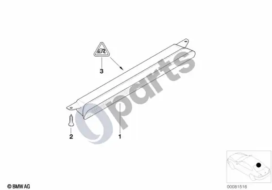 BMW X5 E53 trečiasis stabdymo žibintas – schema