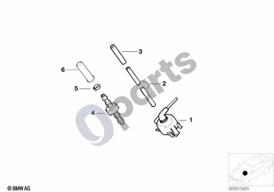 BMW X5 E53 vakuuminis valdymas, salono temperatūra – schema