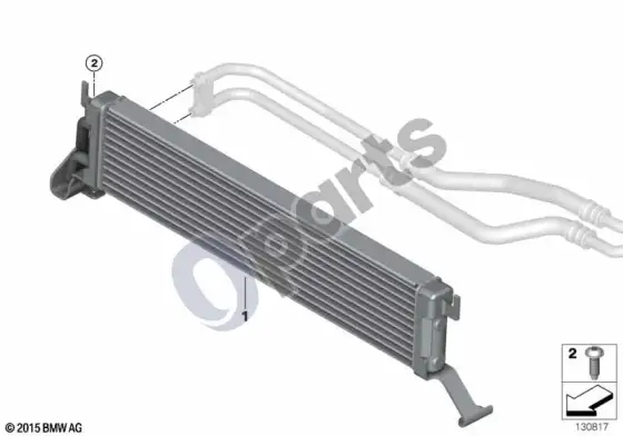 BMW X5 E53 variklio alyvos aušintuvas – schema