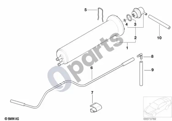 BMW X5 E53 kuro filtras, slėgio reguliatorius; ... - 2002.04 – schema