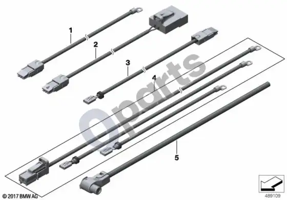 BMW X5 E70 B+ laidų komplektai, pagrindinė laidų pynė – schema