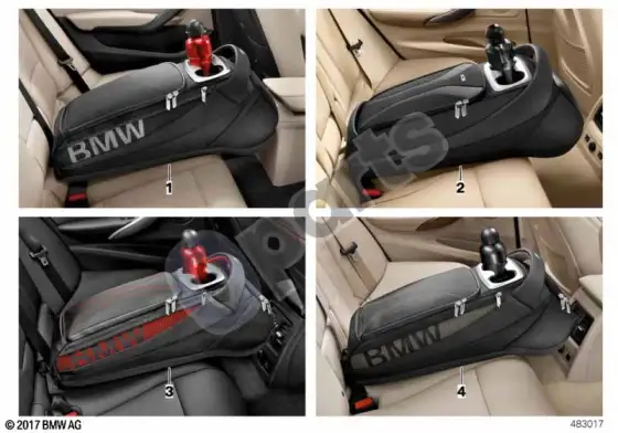 BMW X5 E70 daiktų kišenė, galinė dalis, 2 BMW lines – schema