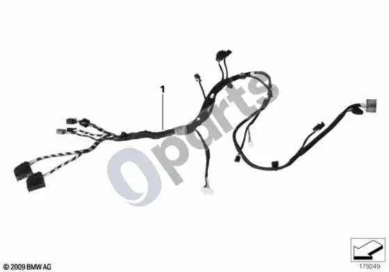 BMW X5 E70 galinės sėdynės laidų komplektas – schema