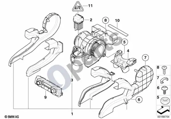 BMW X5 E70 galinis ventiliatorius – schema