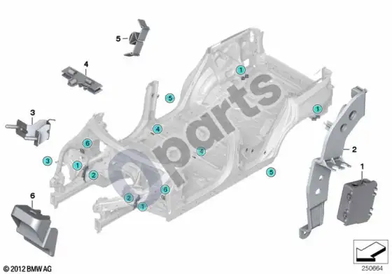 BMW X5 E70 kištukinės jungties laikiklis – schema