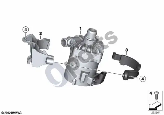 BMW X5 E70 papildomas vandens siurblys – schema
