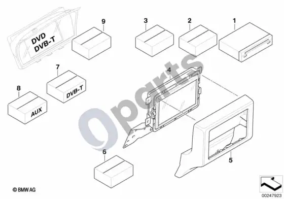 BMW X5 E70 atsarginės dalys, dvd-advanced – schema