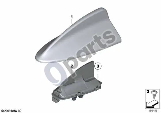 BMW X5 F15 atskiros dalys, antena – schema