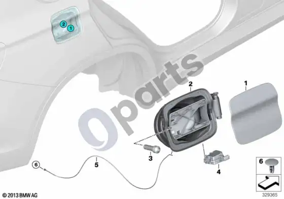 BMW X5 F15 įpylimo lemputė – schema