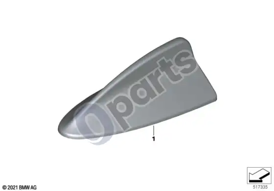 BMW X5 F15 m performance parts antenos dangtelis – schema