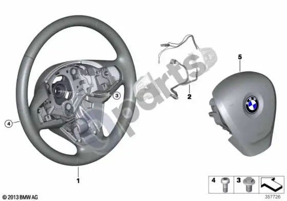 BMW X5 F15 odinis vairas – schema