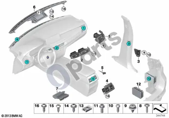 BMW X5 F15 oro išleidimo anga – schema