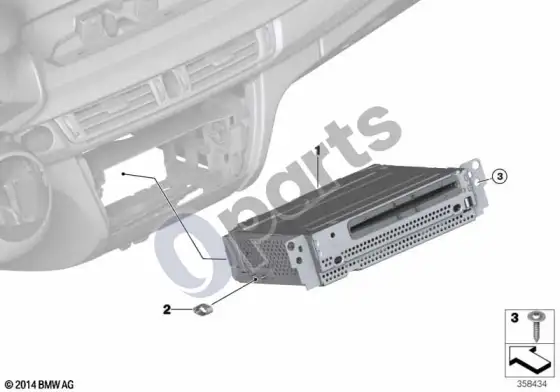 BMW X5 F15 pagrindinis medijos įrenginys basic media – schema