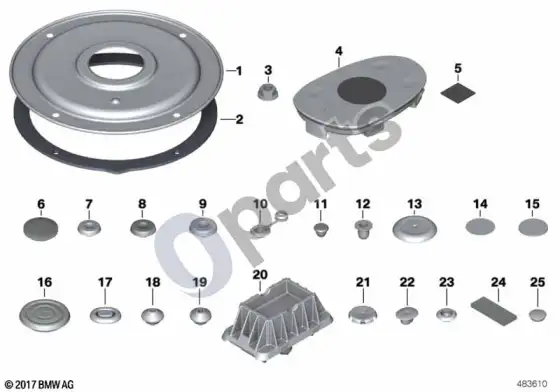 BMW X5 F15 sandarinimo dangtelis / kamštis – schema