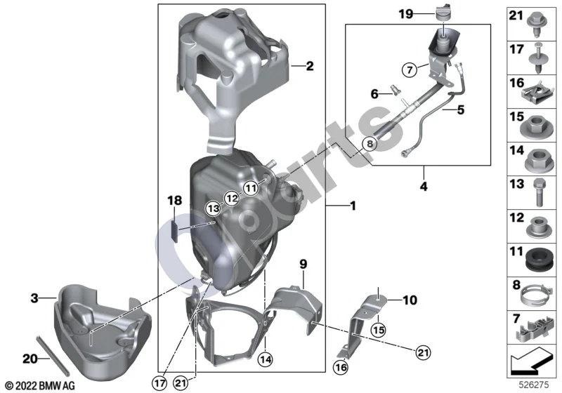 BMW X5 F15 (2013–2017) SCR talpa, aktyvi schema – pozicija 01: SCR talpa, aktyvi