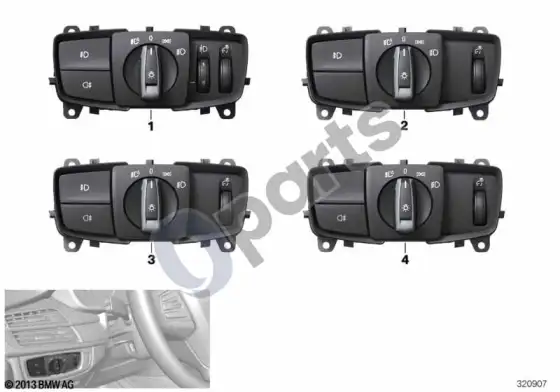 BMW X5 F15 switch, operating facility, light – schema