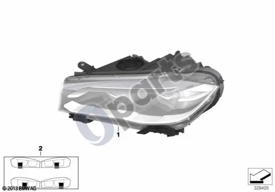 BMW X5 F15 žibintas – schema