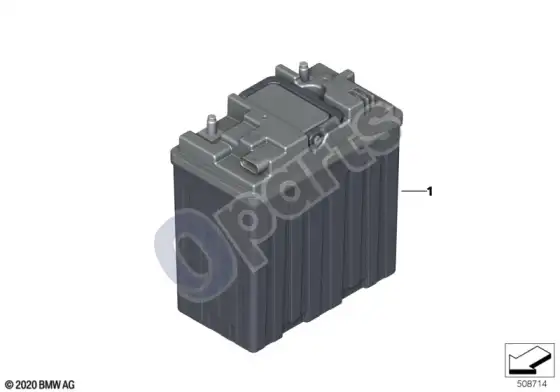 BMW X5 G05 12 v ličio jonų papildomas akumuliatorius – schema