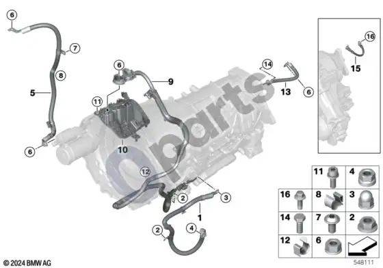BMW X5 G05 akumuliatoriaus kabelis / starterio kabelis – schema