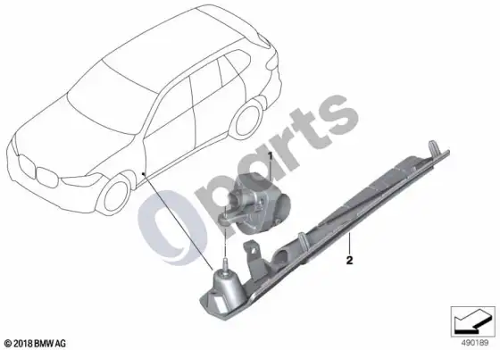 BMW X5 G05 apšvietimas po durimis – schema