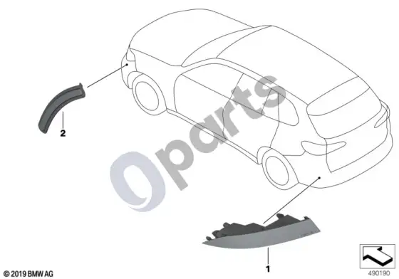 BMW X5 G05 atšvaitas – schema